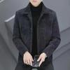 Мужская короткая шерстяная зимняя куртка - новое утолщенное бархатное пальто для тепла осенью/зимой