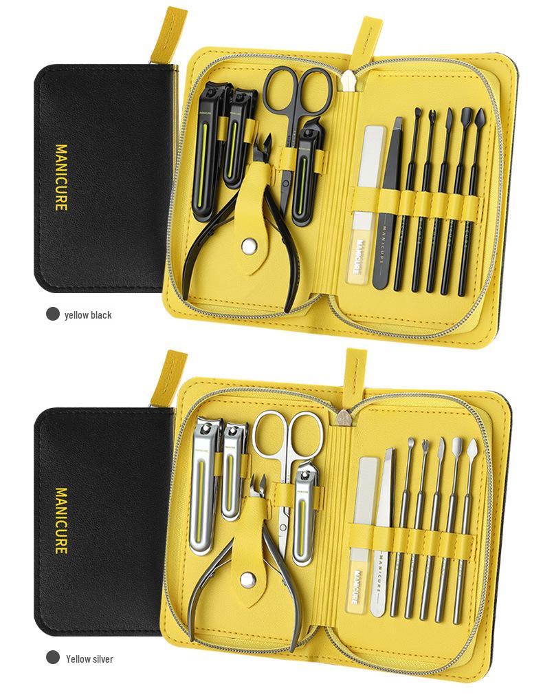Manicure Set Nailans Deluxe: Антибрызговые кусачки для ногтей и ушная палочка с изогнутыми щипчиками для ногтей