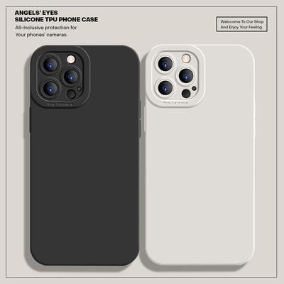 Мягкий резиновый чехол из ТПУ с полным покрытием, защита камеры, противоударный чехол для телефона для iPhone, Samsung, Huawei, Honor, Xiaomi, Redmi, OPPO, Realme Vivo