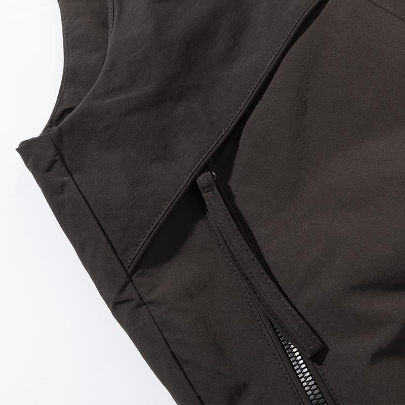 Men 50% White Duck Down Vest, Stand Collar Zip Up Padded Gilet Multi-Pocket Casual Outdoor Waistcoat