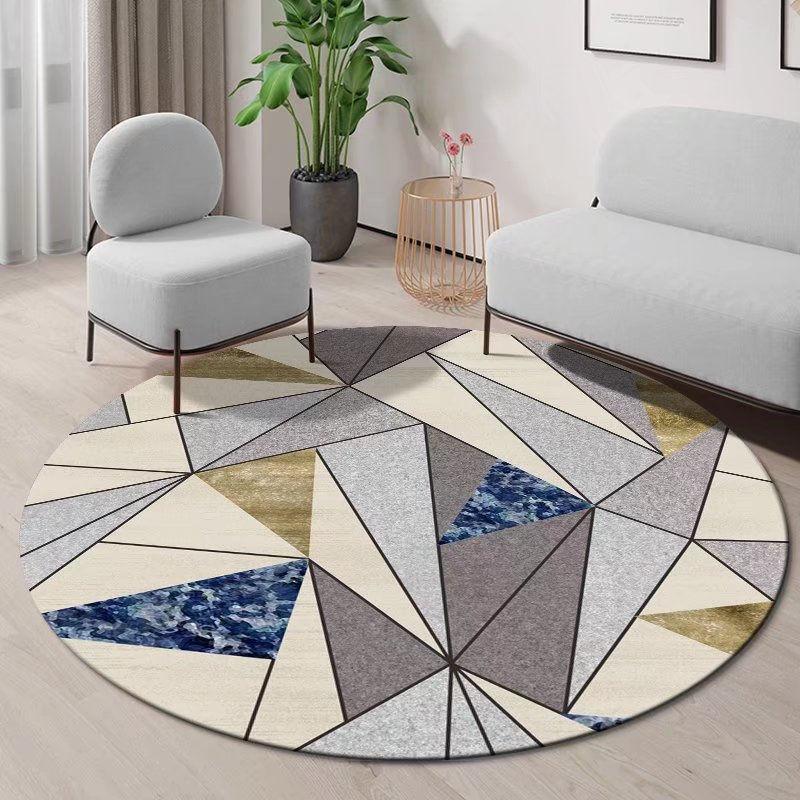 Круглый ковер Nordic Living Room Light Luxury Carpet Home Bedroom Cradle Swivel Chair Anti Dirty Simple Study Room