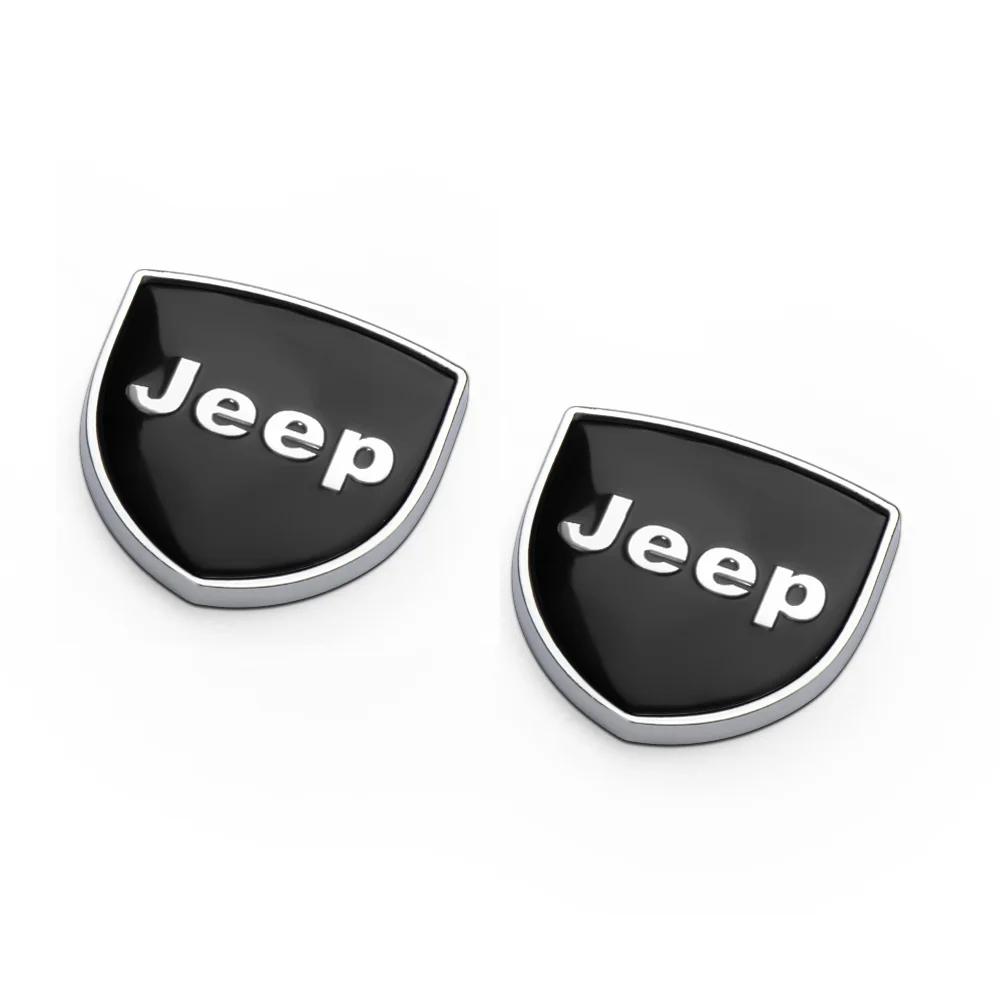 For Jeep 1/2pcs Car Metal Emblem Fender Side Body Tail Trunk Stickers For Jeep Renegade Wrangler Grand Patriot Renegade Trail