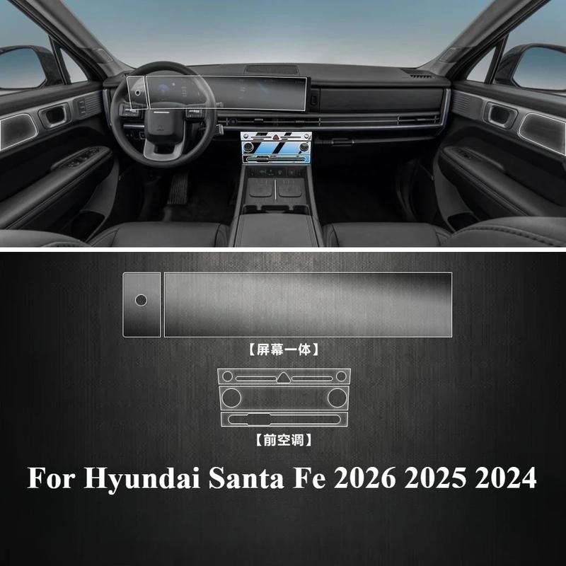 Аксессуары для интерьера пленка прозрачная ТПУ Для Hyundai Santa Fe 2024 2025 Панель переключения передач Центр консоли навигации GPS Защита PPF