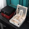 Элегантная кожаная шкатулка для украшений большой вместимости для домашней организации и в качестве подарка