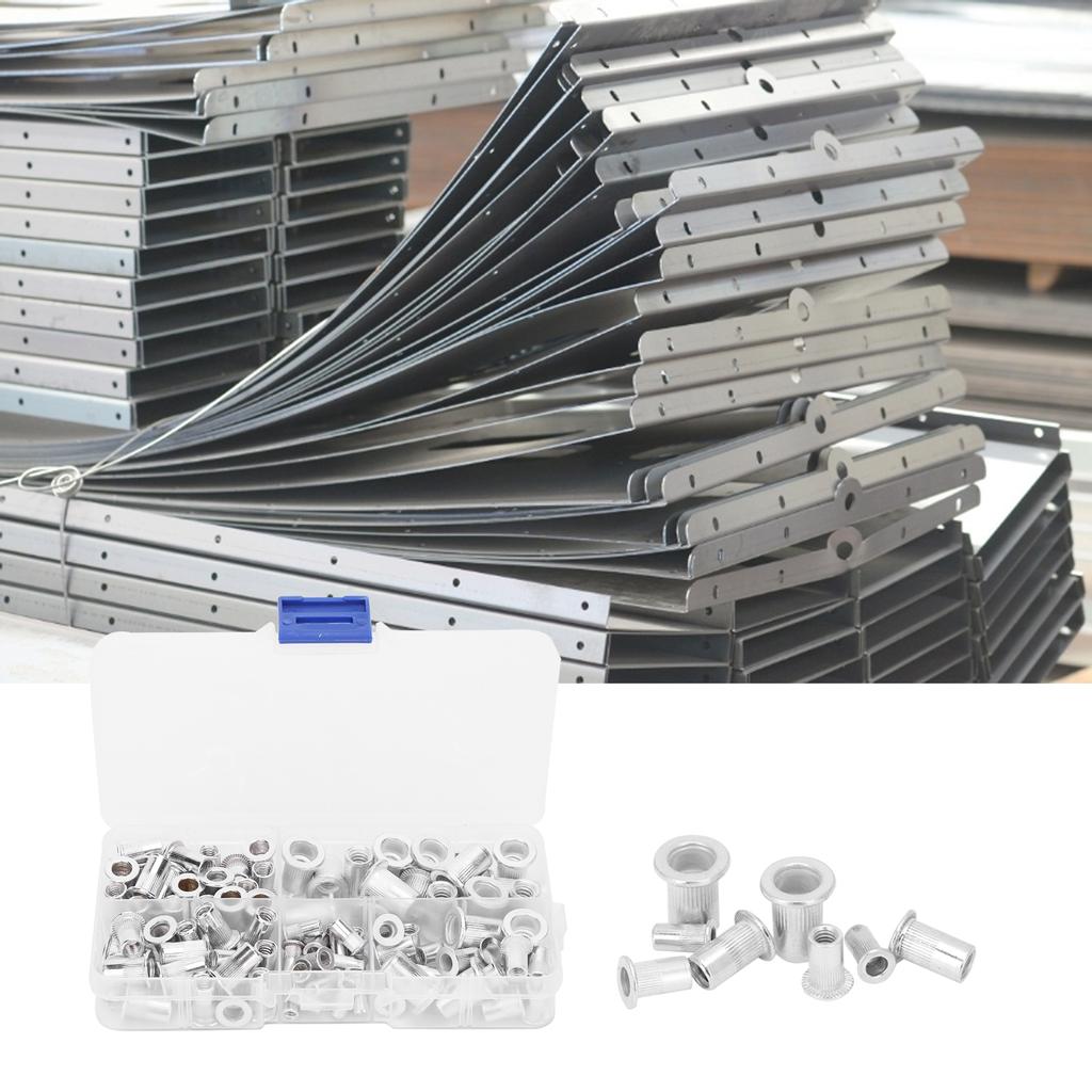 100pcs Box Aluminum Rivet Nut Threaded Rivet Insert Nut 6?328?3210?2410?32 14?20