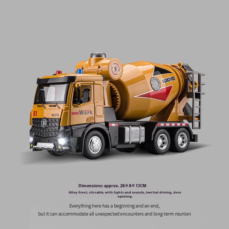 Alloy Truck Toys Children's Semi-Trailer Transporter Construction Vehicle Flat Trailer Model Car