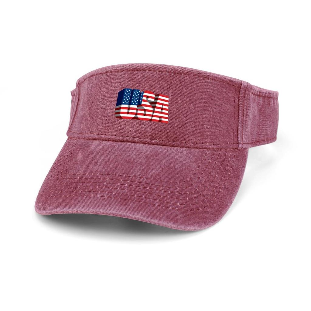 Флаг США Америка Красный Синий Белый Арт Солнцезащитный Козырек Дырявый Топ Ковбойские Шляпы унисекс Женские Спортивные Бейсбольные Теннисные Кепки с Открытым Верхом Пользовательская Шляпа