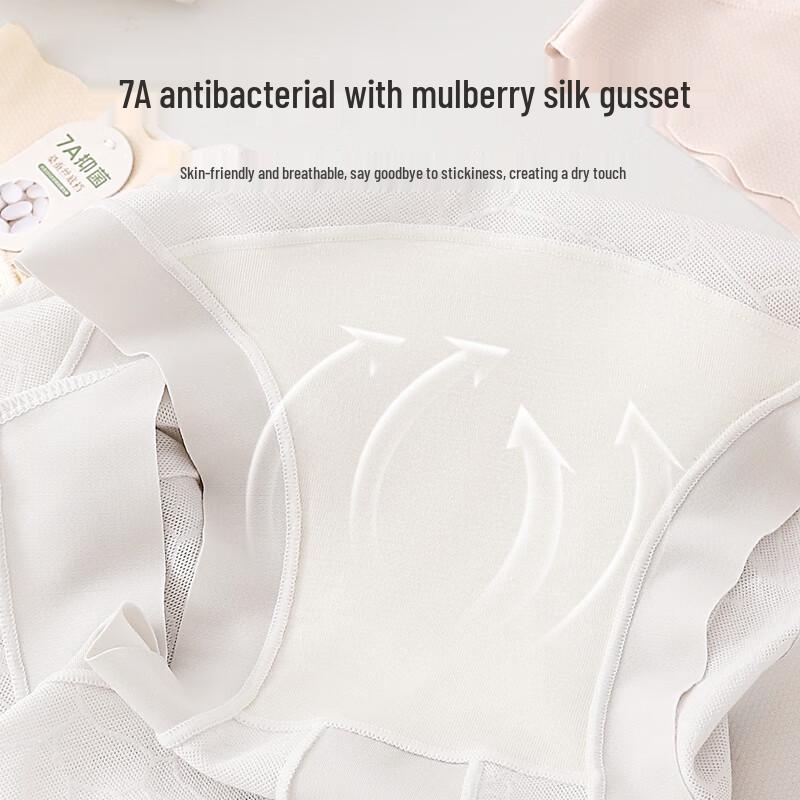 Женские бесшовные трусы-слипы с высокой посадкой Yiershuang, антибактериальные