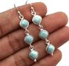 Natural Larimar Gemstone Earring, 925 Sterling Silver Earring, Women Dangle Earring, Gift For Her, Birthstone Jewelry
