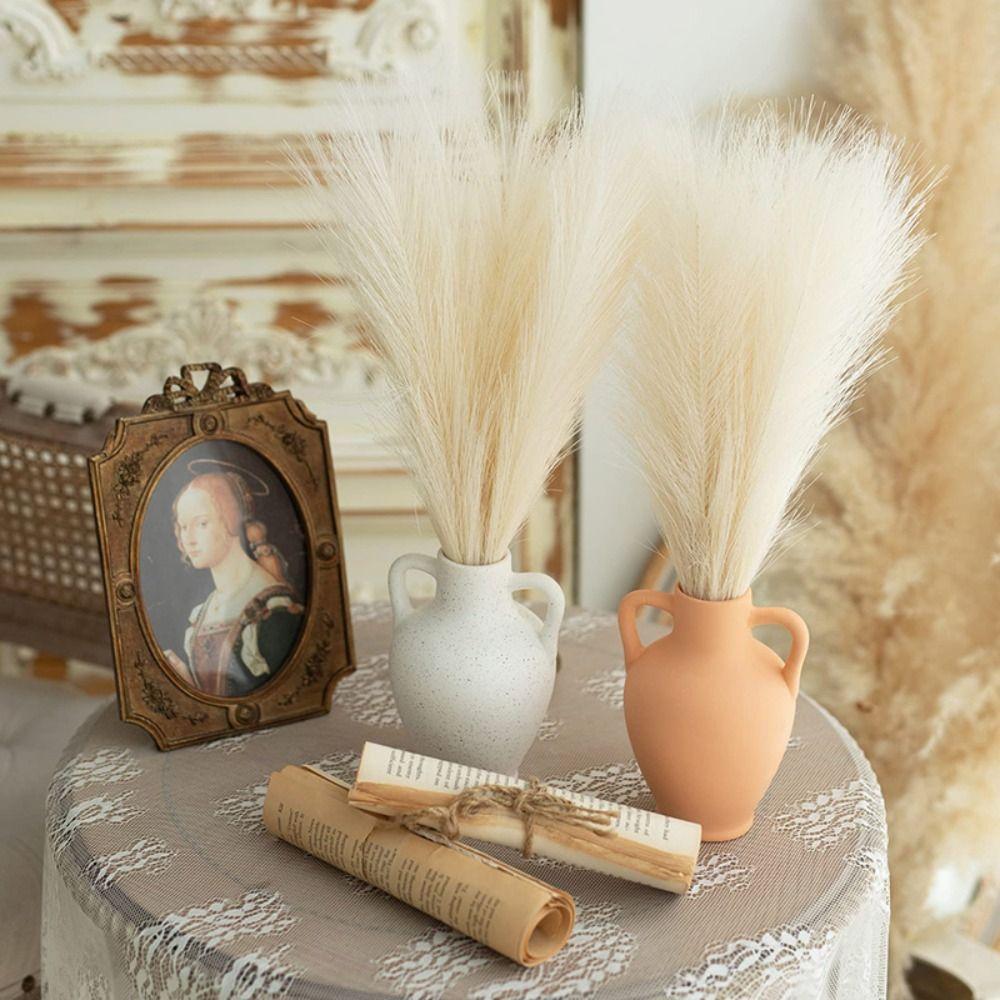 10PCS/Set Home Decor Fluffy Pampas Grass 55CM Artificial Flower Artificial Plants  Wedding Party