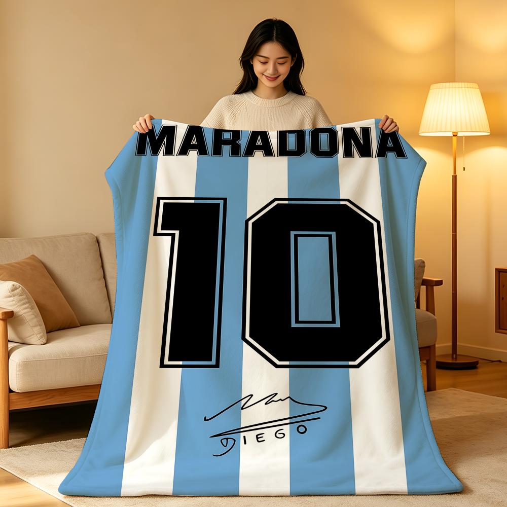 Sport D-Diego M-Maradona Throw hot High-Density Short Plush Blanket Soft Skin-Friendly for Sofa Nap Air-Conditioned Room
