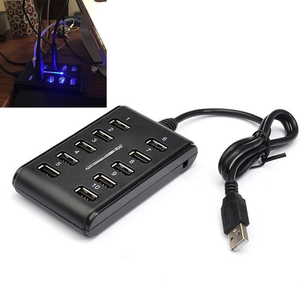 Исключительный 10-портовый высокоскоростной удлинительный кабель USB 2.0 с двухрядным концентратором-адаптером для ноутбука и ПК