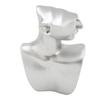 Mannequin Earring Display Stand Resin Mannequin Earring Organizer Silver for Pendant Ring S Sliver