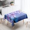 Красочная цветочная скатерть с цветочным рисунком, против пятен, водонепроницаемая, прямоугольная, кухонный, обеденный стол, украшение для дома
