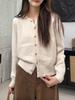 Highly Recommended! Women's Korean-Style Wool Knit Cardigan in Raspberry Color with Gold Buckle - Soft, Fluffy, High-End Sweater Coat.