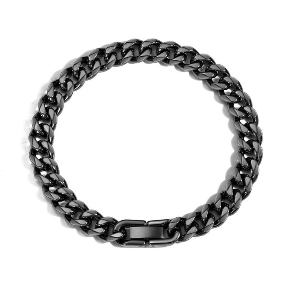 Elegant Cuban Chain Bracelets Buckle Steel Link Bracelet American Metal Hand Chains  Hip Hop