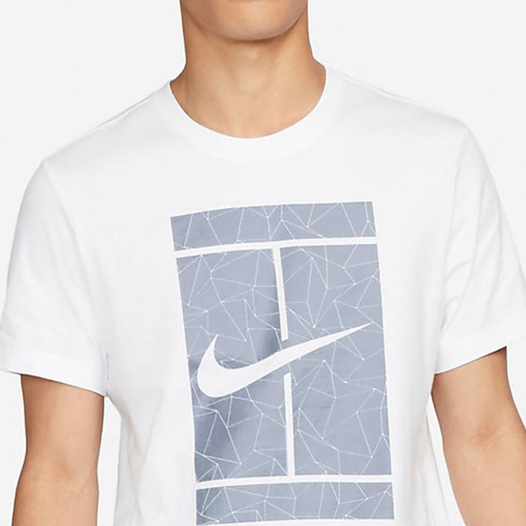 Nike Футболки мужские белые с круглым вырезом умеренного прямого кроя DD8406-101