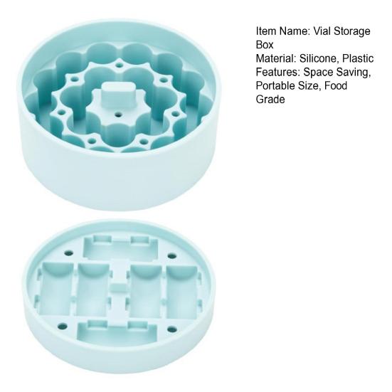 2/3 шт. Силиконовая вставка для флакона 3 мл 32/25/18 унций Банка для еды Пептидный флакон Коробка для хранения Экономия места Морозильная камера Холодильник Шот Длинный флакон Бутылка Органайзер Держатель