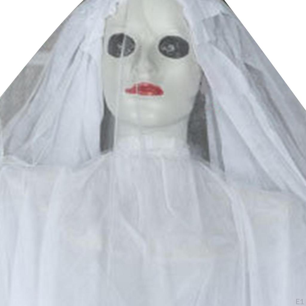 Halloween Hanging Ghosts Decorations Lightweight Portable Funny Light Up Prop for Yard