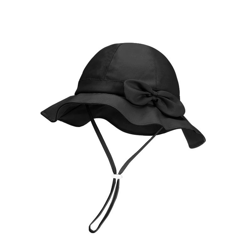 Летняя детская солнцезащитная шляпа милый бант дышащая шестипанельная шляпа-панама шляпа от солнца с большими полями для девочки