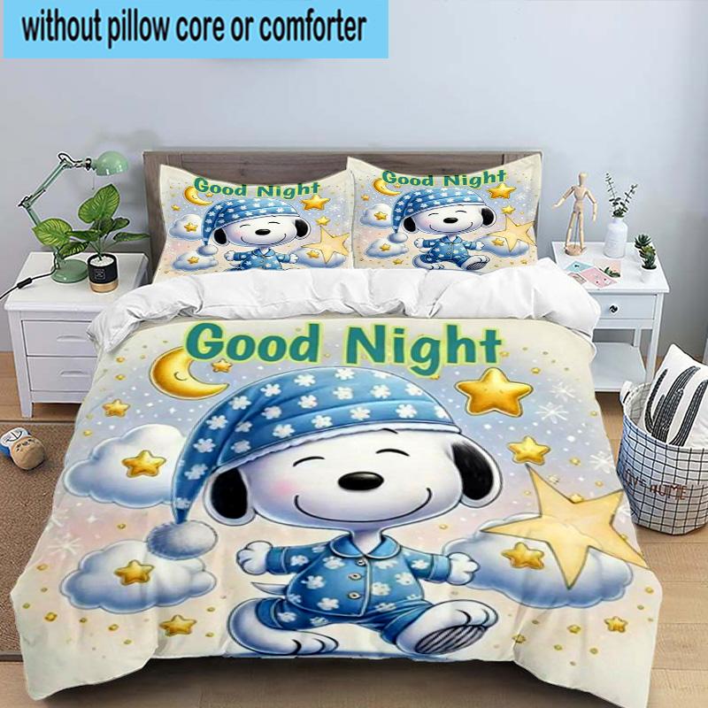 3PCS Cute Dog Sweet Dreams 3pcs Bedding,Including 3PCS Duvet Cover And 2pcs Pillowcases Perfect for Christmas,Ideal for Bedroom, Dormitory
