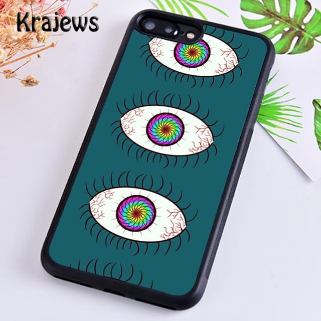 Чехол для телефона Krajews сумасшедший узор глазного яблока для iPhone 14 5 6s 7 8 plus X XR XS 11 12 13 pro max Samsung Galaxy S21 S22 ultra