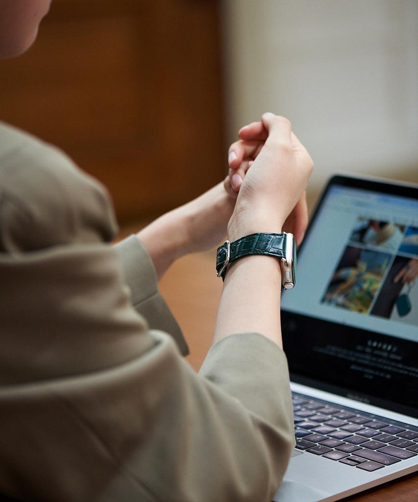 Heimdal Ремешок для Apple Watch Galaxy Watch из Натуральной Кожи Аллигатора Премиум