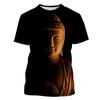 T-Shirts 3D Buddha Shakyamuni Printing T Shirt For Men Round Neck Short Sleeve Kid Cool Buddhist Faith Tops Harajuku Clothes Tee