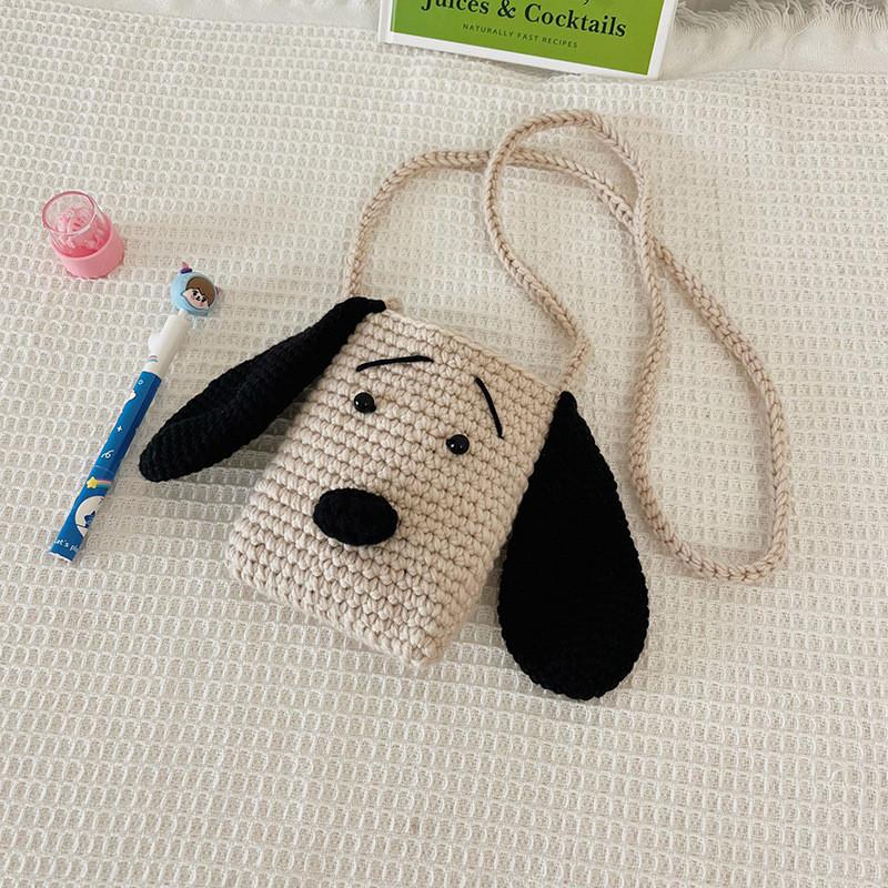 Adorable Cute Dog Plush Crossbody Bag For Kids Stylish Fall Fashionable Purse
