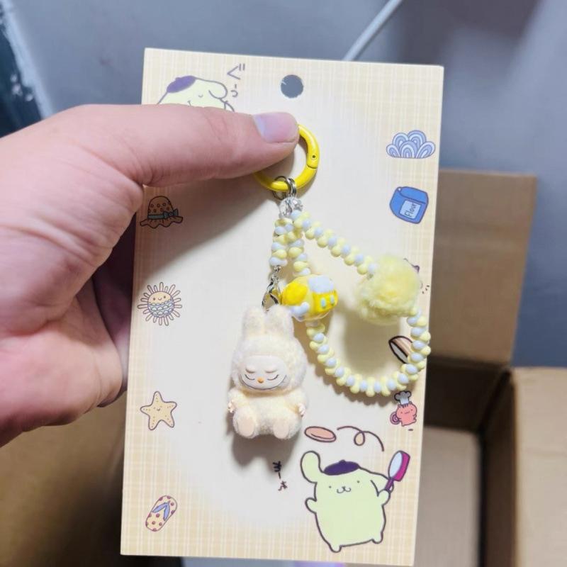 Кавайный мультяшный кукольный брелок Милый брелок из бусин Аксессуары для украшения сумки Универсальный подвес для мобильного телефона Подарки