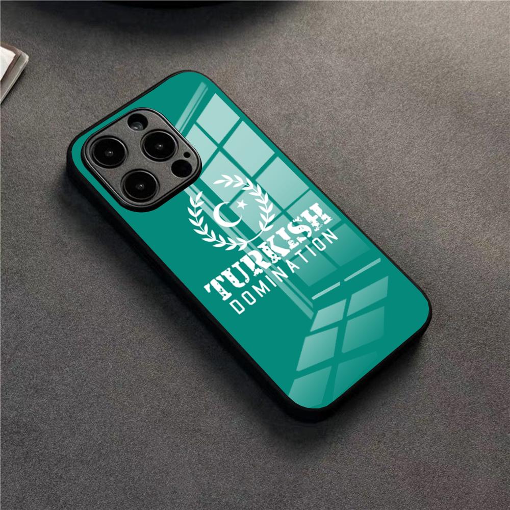Чехол для телефона Паспорт Турции для 17 Pro Max IPhone 16 Pro 14 12 11 13 Mini X XR XS 15 Plus SE Стеклянная крышка