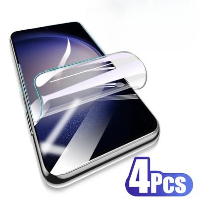 4 шт. Гидрогелевая пленка с полным покрытием для Samsung Galaxy S22 S21 S23 S24 Ultra Plus FE для Samsung Note 10 20 Ultra Screen Protector