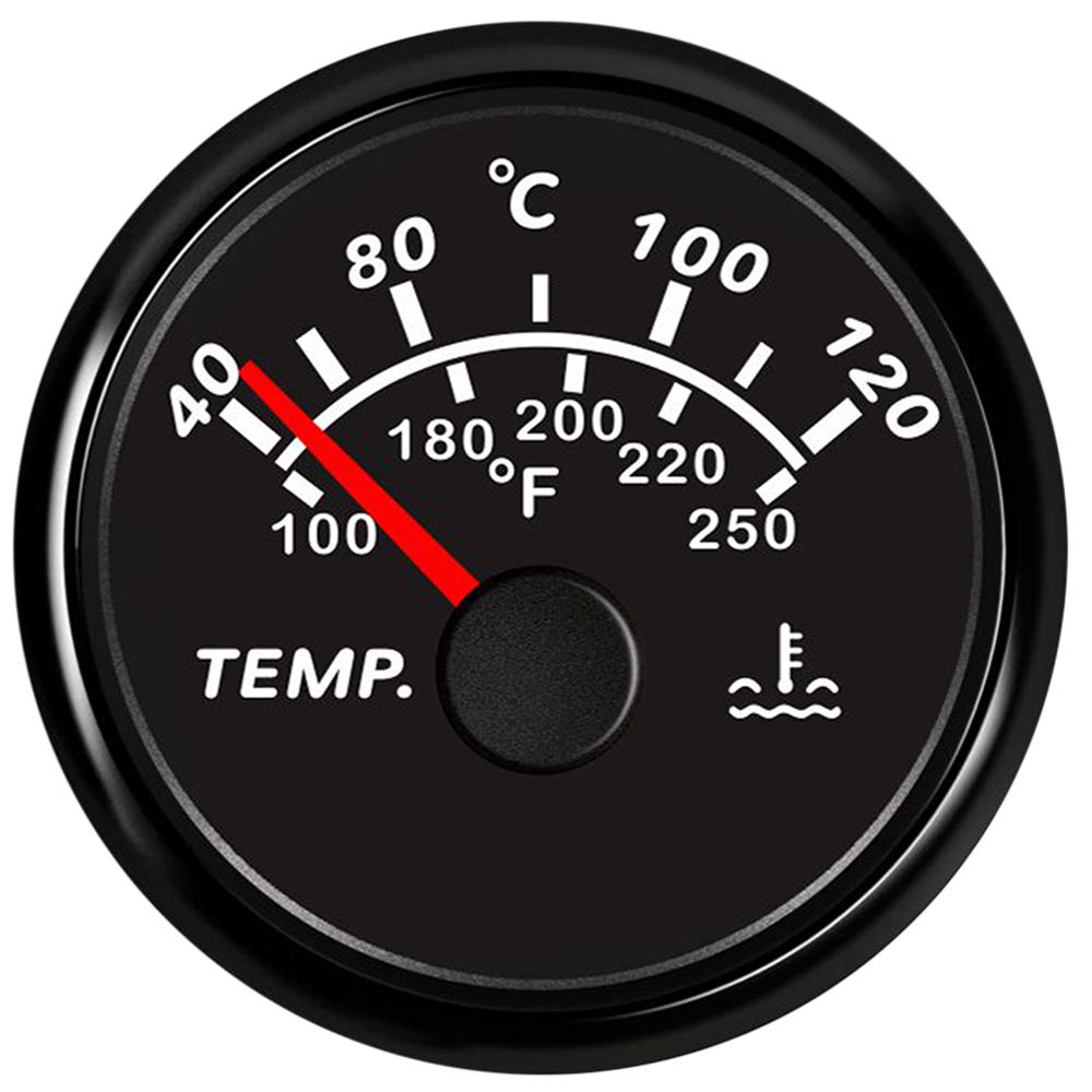 24V 12v Dc Auto Water Temp Meter 40-120℃ 100-250℉ Water Temperature Gauge with 1/8 NPT Sensor 10MM Engine Temperature customized