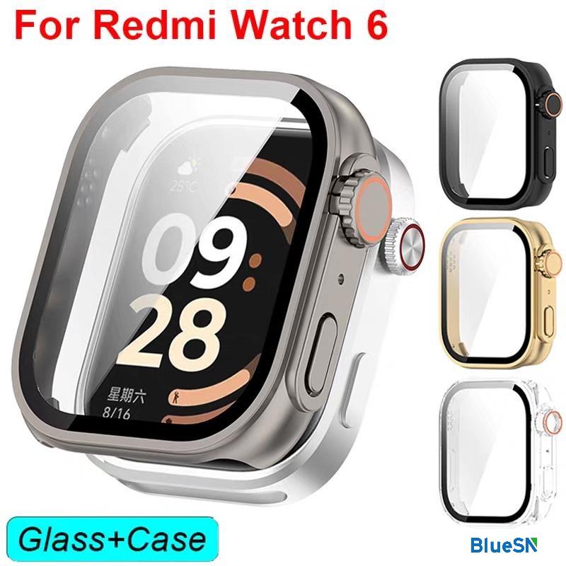 Чехол + Стекло для Xiaomi Redmi Watch 6 Защитная пленка для экрана Антицарапающая пленка Бампер Защитный чехол для аксессуаров Redmi Watch 6
