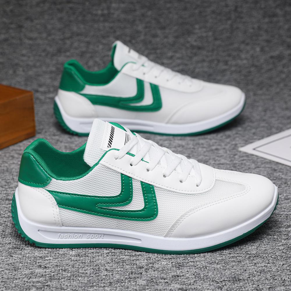 Новая повседневная обувь Летающая сетка Мужская спортивная белая обувь Молодежная студенческая Корейский стиль Обувь Форреста Гампа Мужская