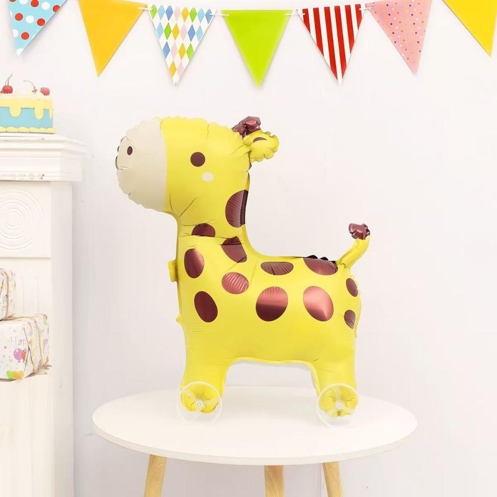 with Wheels Cartoon Movable Balloon Animals Walking Balloon  Kids Birthday Party Decoration
