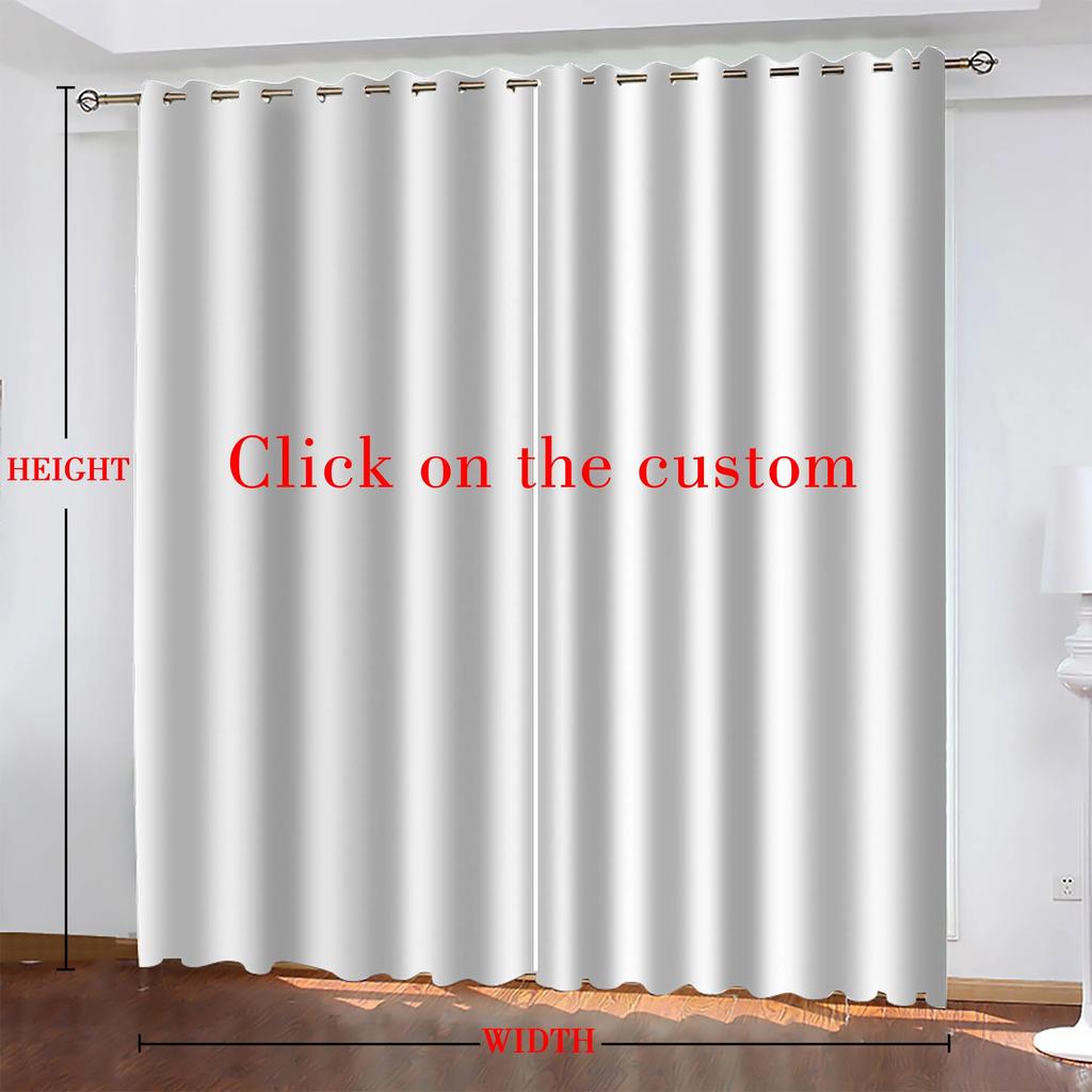 Cosmic Galaxy Printing Star Curtain Living Room Bedroom Curtain Home Decoration Curtain Adult Children's 2 Panels Rod Pocket