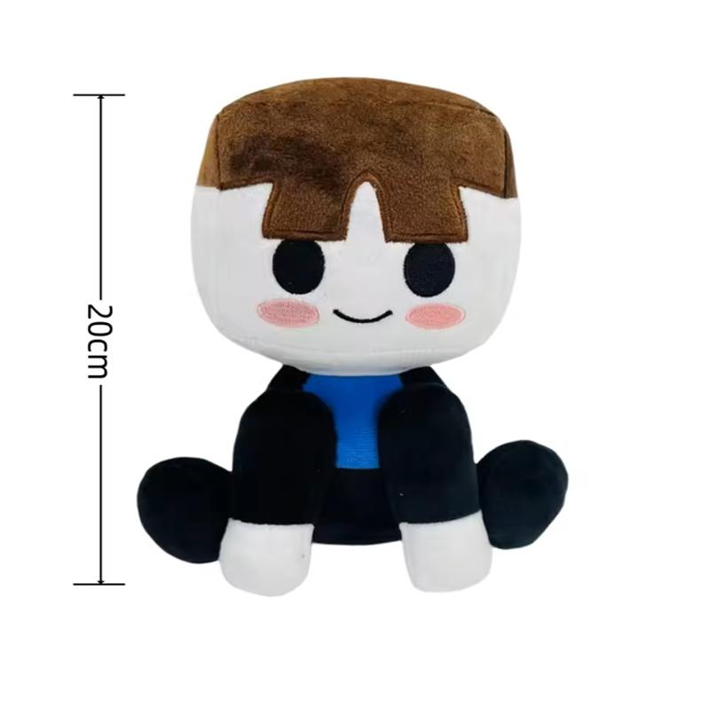Cute Blox Buddies Plush Toys Bacon Girl Game Peripheral Doll Black with Hat Yellow Decorative Doll Home Room Gifts Birthday Gift