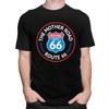 Мужская футболка на заказ "Мать Дорог Route 66" с короткими рукавами, хлопковая футболка, повседневная футболка, свободный крой, одежда