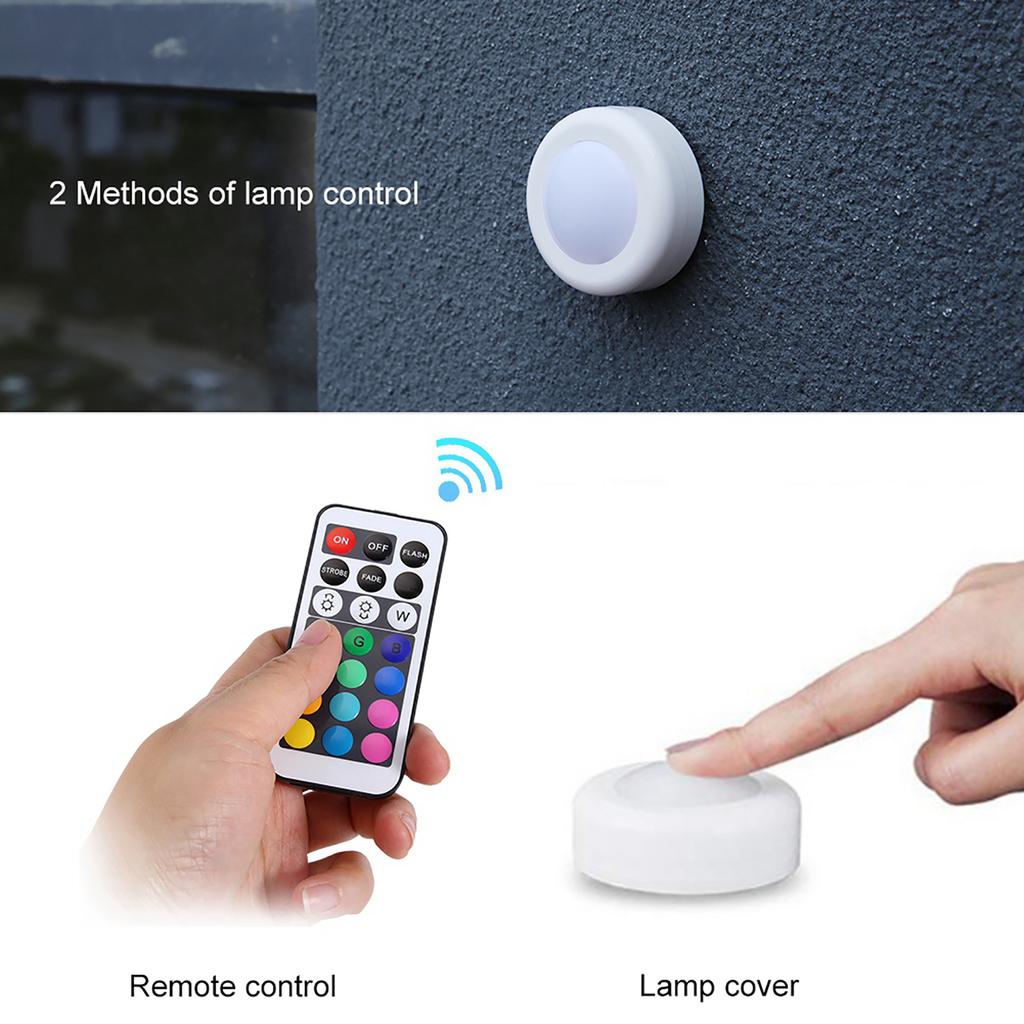 Беспроводной светодиодный светильник-шайба RGB 12 цветов с регулировкой яркости для ночного холла