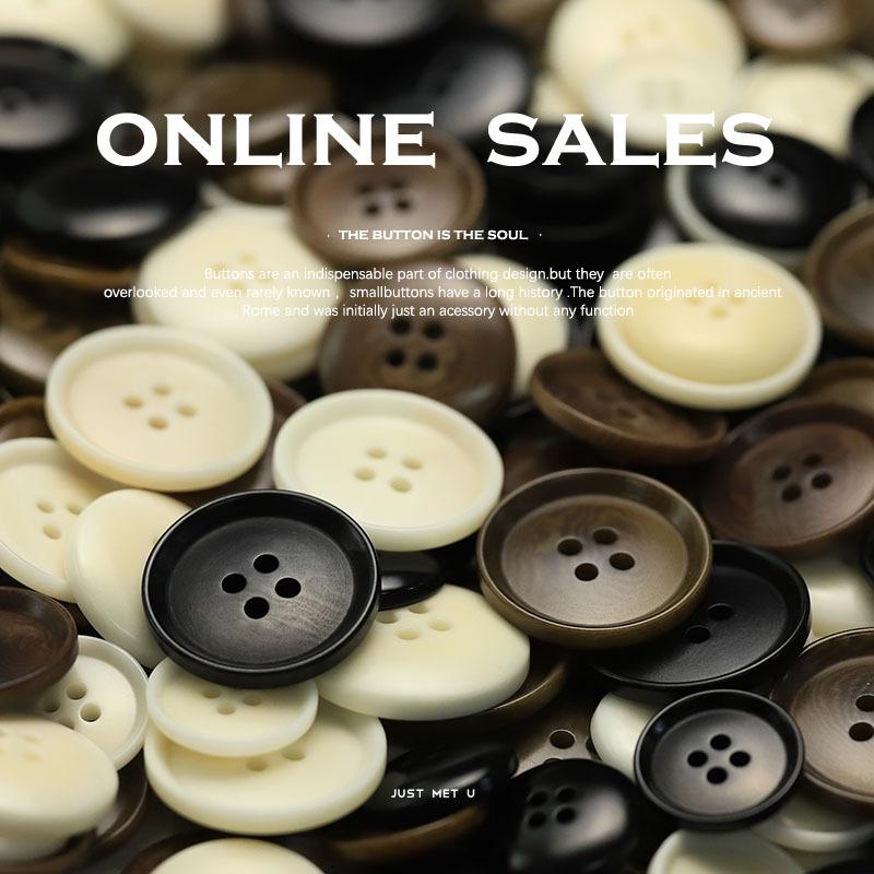 Clothing Buttons, Four-Eye Fruit, Clothing Buttons, Knitted Cardigan, Trench Coat, Coat, Decorative Buttons