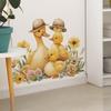 Cartoon Little Yellow Duck Flower Leaf Bedroom Living Room Home Background Beautification and Decoration Wall Stickers