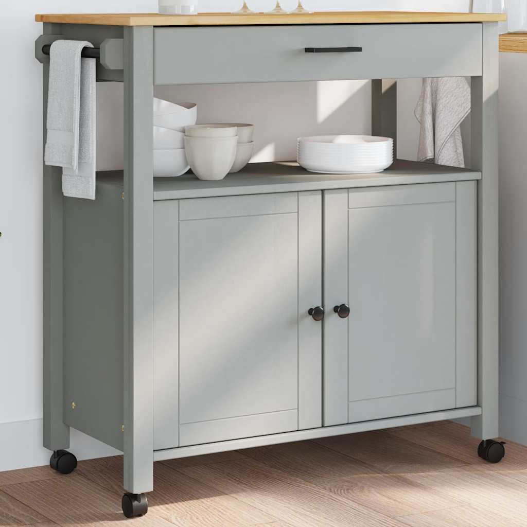 Kitchen Trolley MONZA 84 x 40 x 88.5 cm Solid Pine Wood