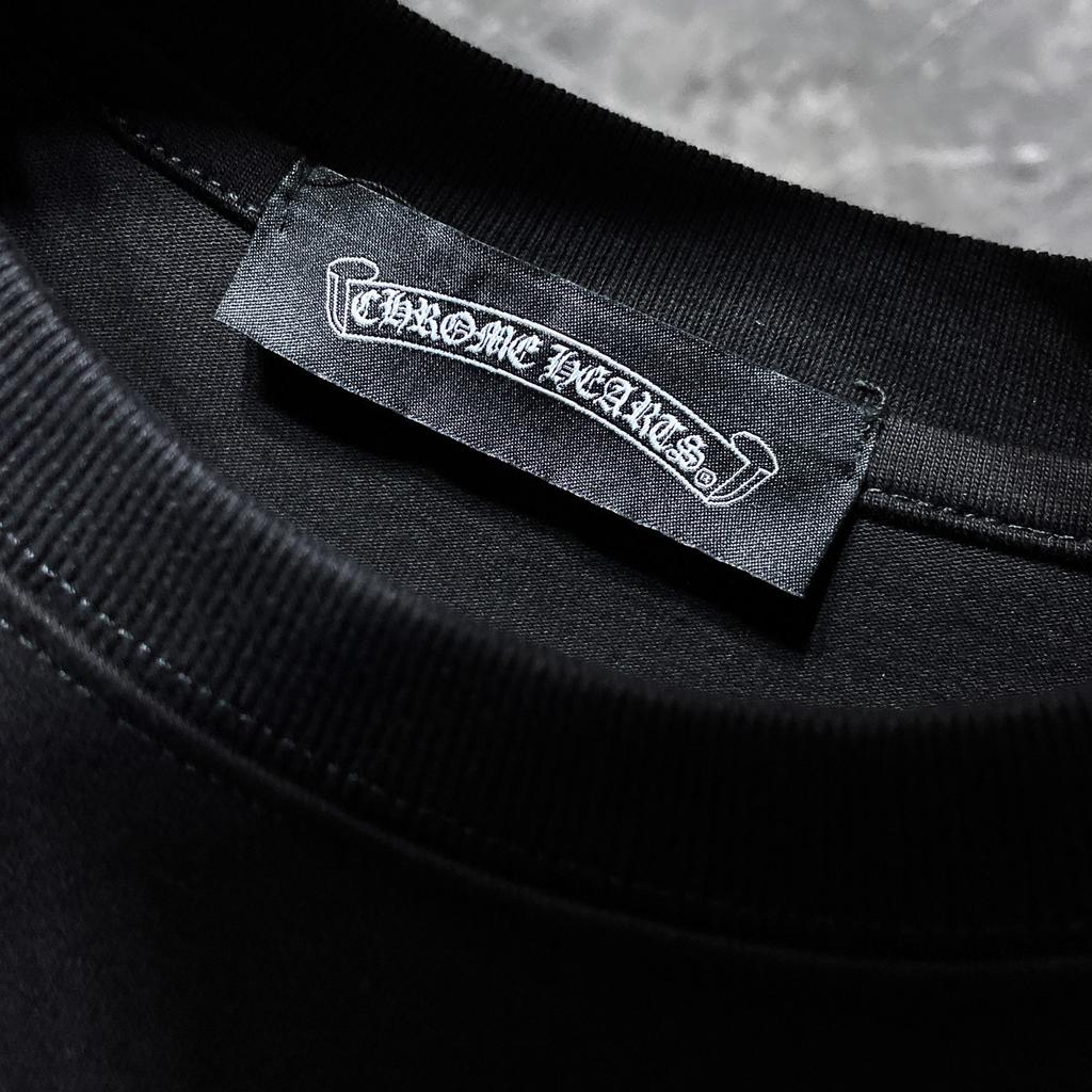8560 CHROME HEARTS Лето 2026 Новая Высококачественная Хлопковая Круглый Вырез Свободная Большого Размера Мужская и Женская Футболка Футболка для Пары