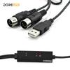 DOREMiDi MIDI-USB кабель, USB MIDI-конвертер с индикатором, чип FTP Proceesing, MTU-10