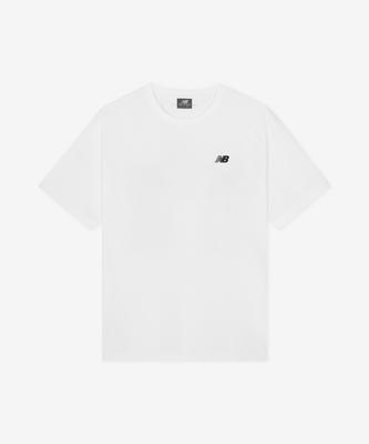 New Balance Nbnegco201 / Унисекс Essential Футболка с коротким рукавом и маленьким логотипом (белый)