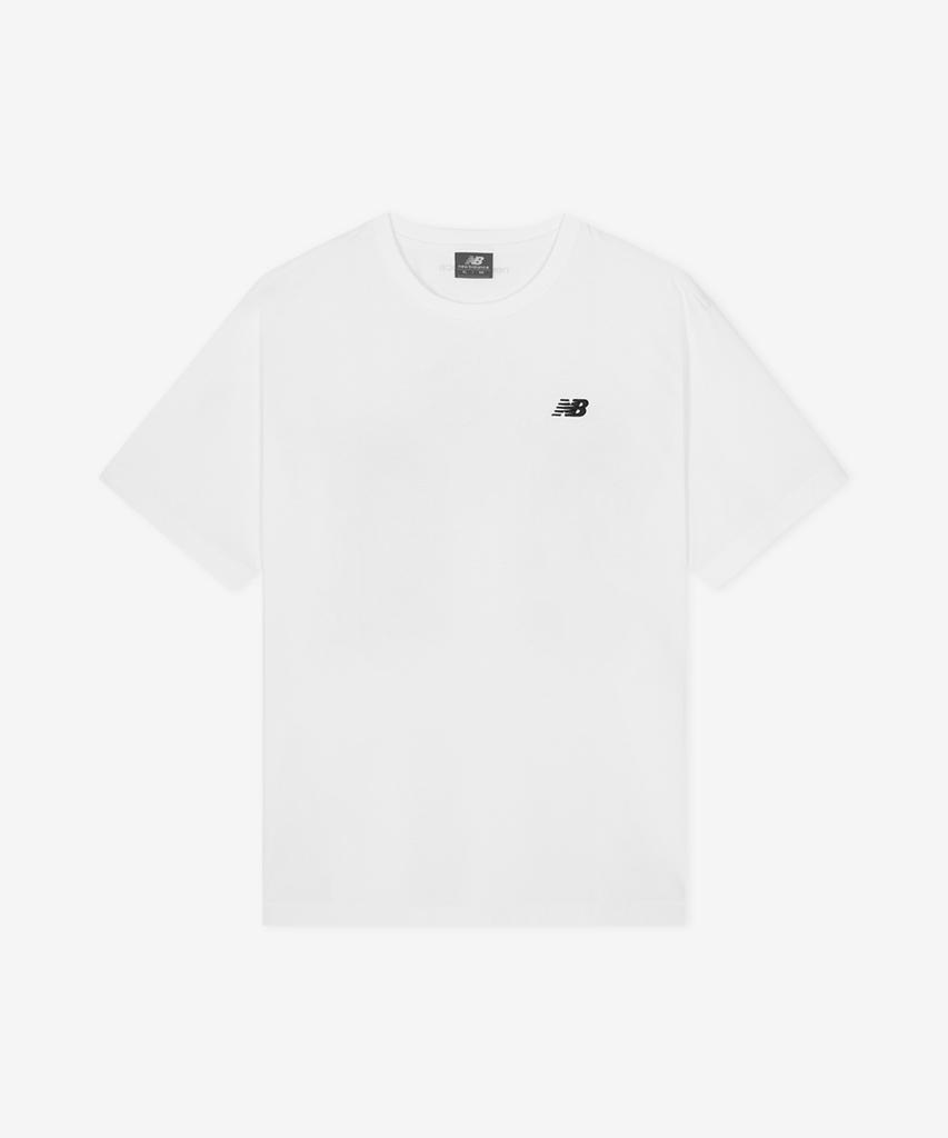 New Balance Nbnegco201 / Унисекс Essential Футболка с коротким рукавом и маленьким логотипом (белый)