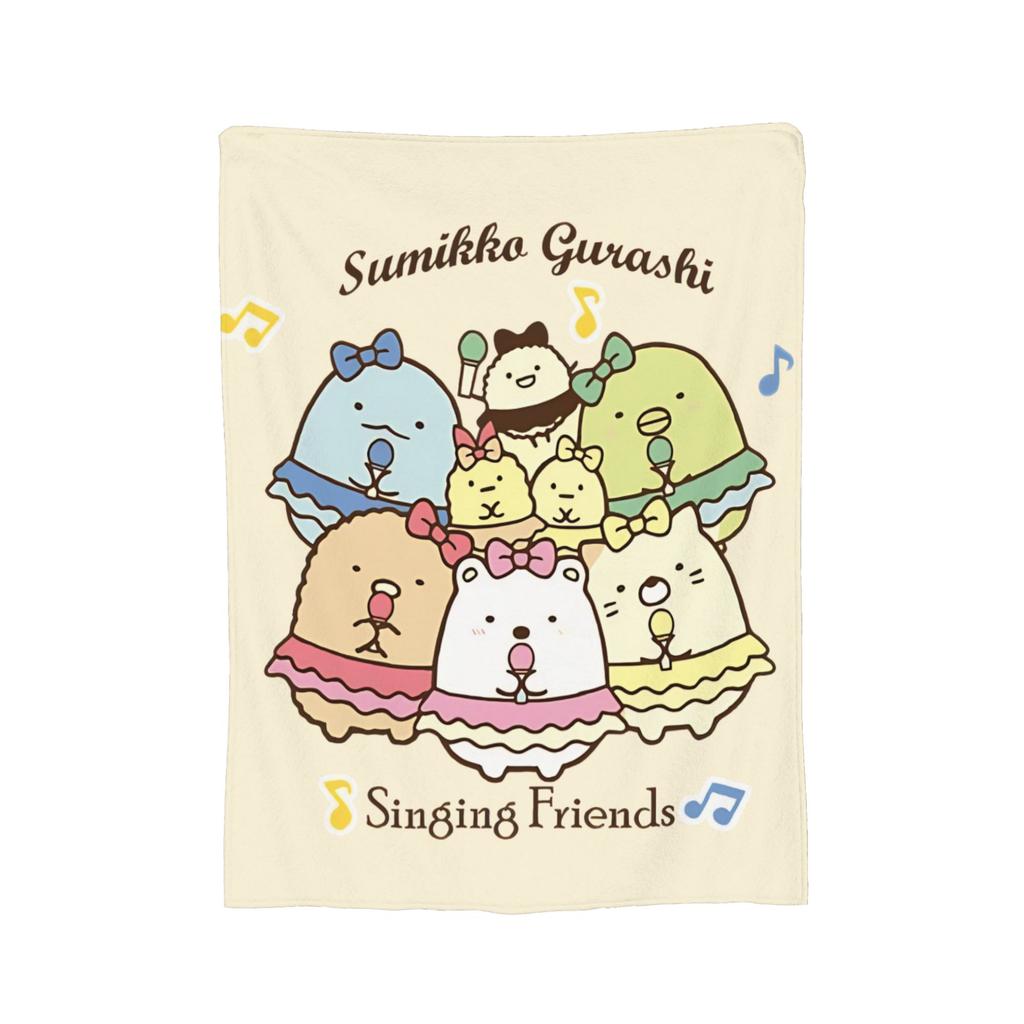 Sumikko Gurashi Penguin Knitted Blanket Flannel  Ultra-Soft Throw Blanket for Airplane Travel Bedspread