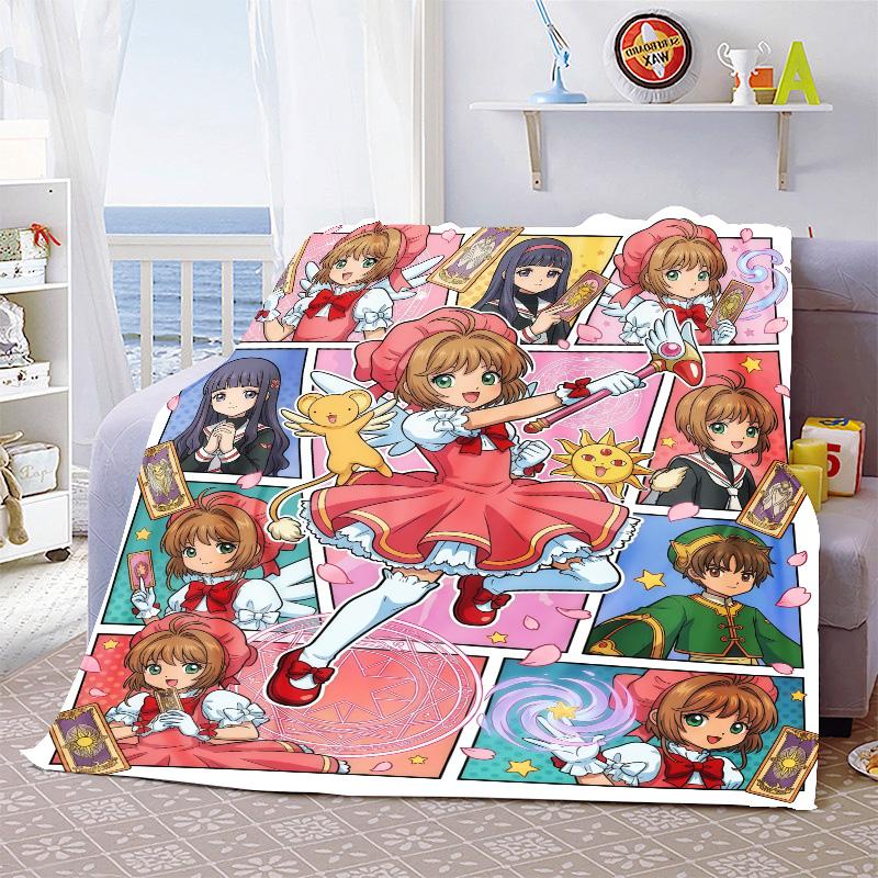 Фланелевое одеяло Cardcaptor Sakura, мягкое, уютное, теплое, легкое, для кровати, дивана, дома -QJY