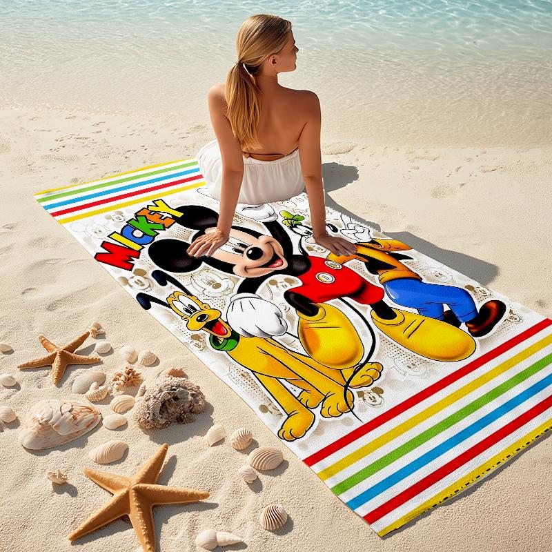 Mickey Friends Adventure Towel Large Quick-Drying Microfiber soft S-Square Pants-s Beach Towel for Travel Fitness Bathing Camping. 0730s98